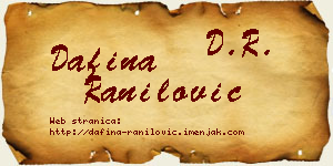 Dafina Ranilović vizit kartica